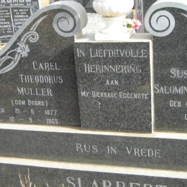 SLABBERT Carel Theodorus Muller 1877-1965 &amp; Susara Salomina Petronella FOURIE 1880-1962