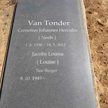 TONDER Cornelius Johannes Hercules, van 1938-2012 & Jacoba Louisa BURGER 1949-