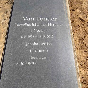 TONDER Cornelius Johannes Hercules, van 1938-2012 & Jacoba Louisa BURGER 1949-