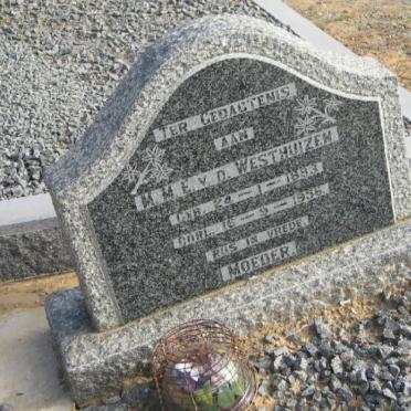 WESTHUIZEN M.M.E., van der 1883-1956