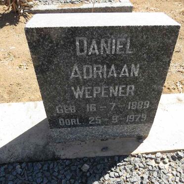 WEPENER Daniel Adriaan 1889-1979