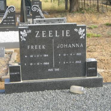ZEELIE Freek 1914-1984 &amp; Johanna 1920-2002