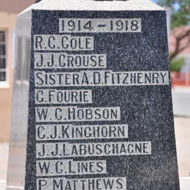4. Memorial: World War I 1914-1918
