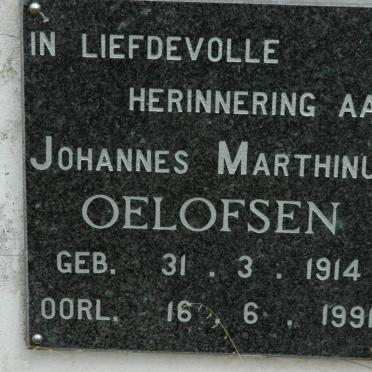 OELOFSEN Johannes Marthinus 1914-1991