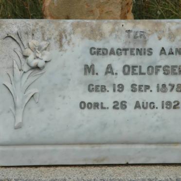 OELOFSEN M.A. 1878-1925