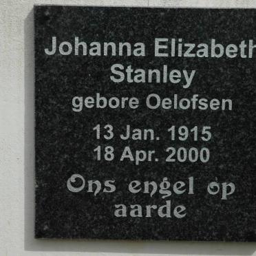 STANLEY Johanna Elizabeth nee OELOFSEN 1915-2000