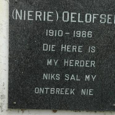 OELOFSEN Nierie 1910-1986