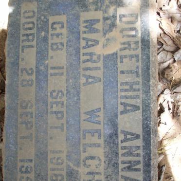 WELCH Dorethia Anna Maria 1916-1952