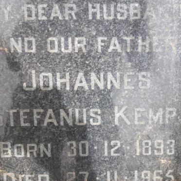 KEMP Johannes Stefanus 1893-1965
