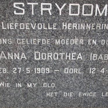 STRYDOM Anna Dorothea 1909-1986