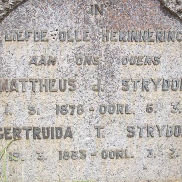 STRYDOM Mattheus J. 1878-1947 &amp; Gertruida T. 1883-1917