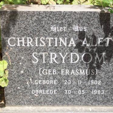 STRYDOM Christina Aletta nee ERASMUS 1902-1983