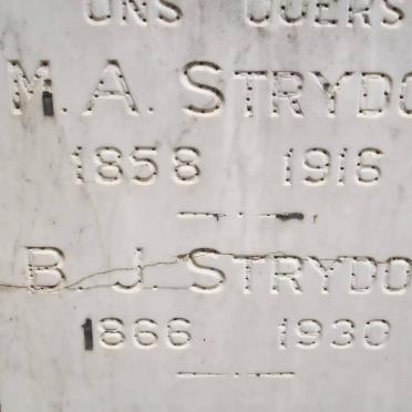 STRYDOM M.A. 1858-1916 &amp; B.J. 1866-1930