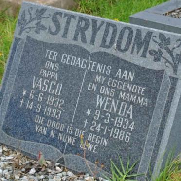STRYDOM Vasco 1932-1993 &amp; Wenda 1934-1986