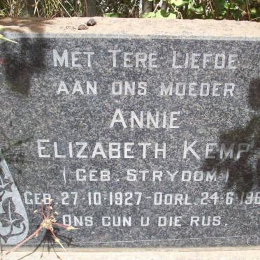 KEMP Annie Elizabeth nee STRYDOM 1927-1965