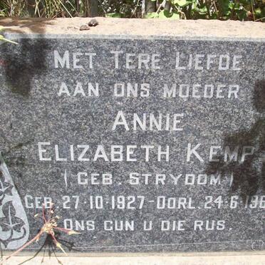 KEMP Annie Elizabeth nee STRYDOM 1927-1965