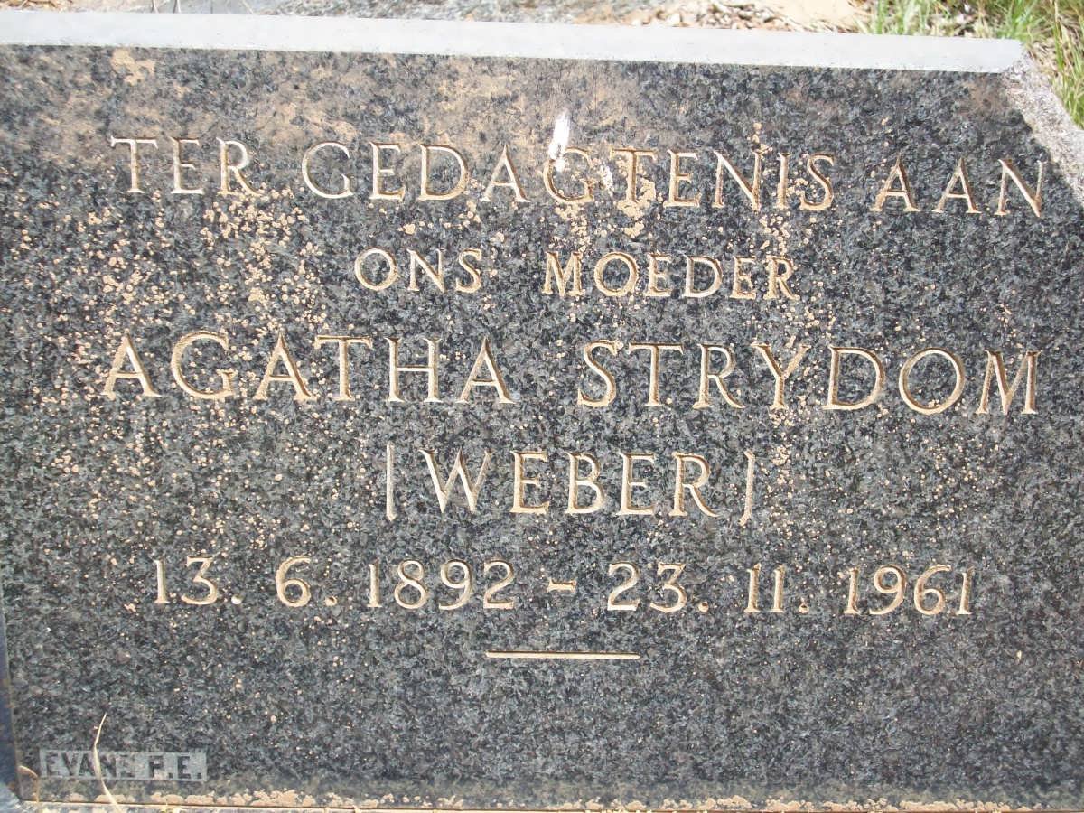 STRYDOM Agatha nee WEBER 1892-1961