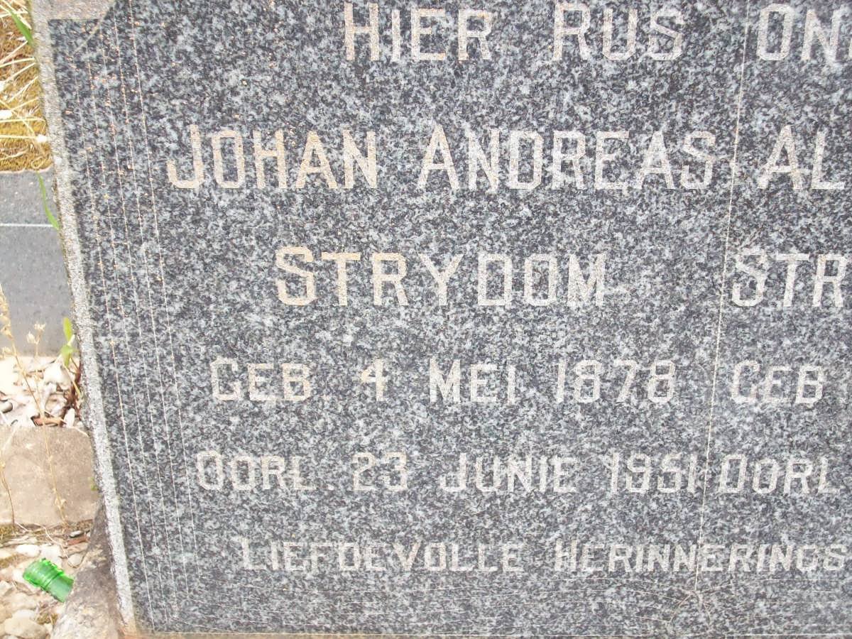 STRYDOM Johan Andreas 1878-1951