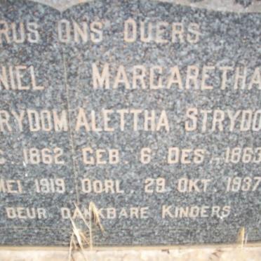 STRYDOM Johan Daniel Wilhelm 1862-1919 &amp; Margaretha Alettha 1863-1937