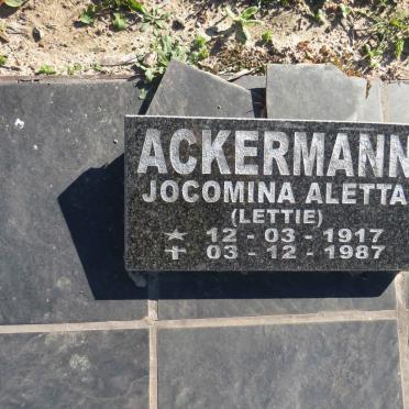 ACKERMANN Jocomina Aletta 1917-1987