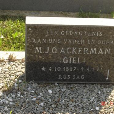 ACKERMAN M.J.O. 1887-1971