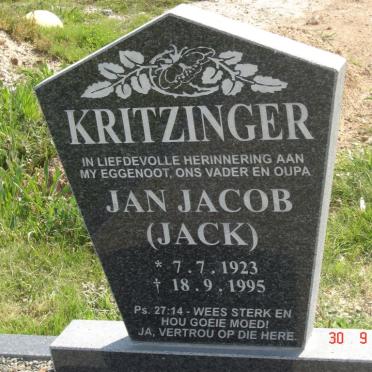 KRITZINGER Jan Jacob 1923-1995