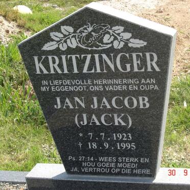 KRITZINGER Jan Jacob 1923-1995