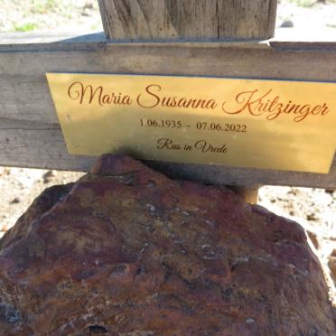 KRITZINGER Maria Susanna 1932-2022
