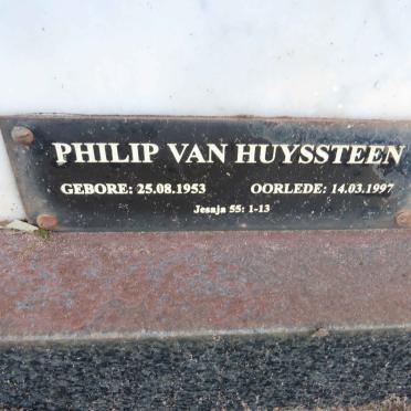 HUYSSTEEN Philip, van 1953-1997