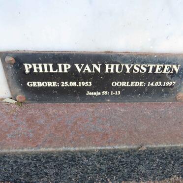 HUYSSTEEN Philip, van 1953-1997
