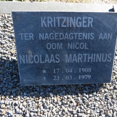 KRITZINGER Nicolaas Marthinus 1908-1979