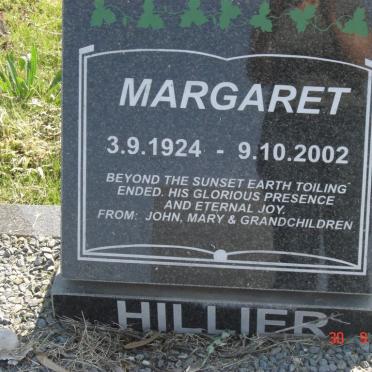 HILLIER Margaret 1924-2002