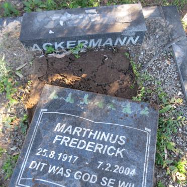 ACKERMANN Marthinus Frederick 1917-2004