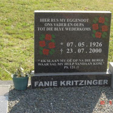KRITZINGER Fanie 1926-2000
