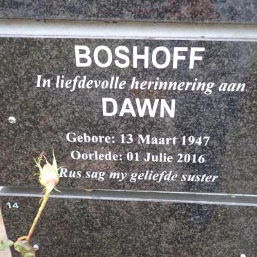 BOSHOFF Dawn 1947-2016