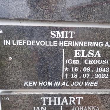 SMIT Elsa nee CROUS 1942-2022