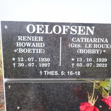 OELOFSEN Renier Howard 1930-1997 & Catherina LE ROUX 1929-2022