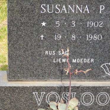 VOSLOO Susanna P. 1902-1980