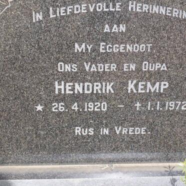 KEMP Hendrik 1920-1972