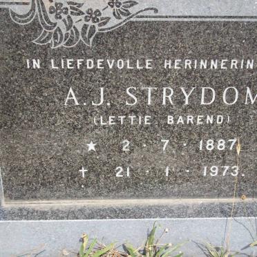 STRYDOM A.J. 1887-1973