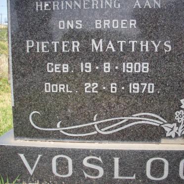 VOSLOO Pieter Matthys 1908-1970
