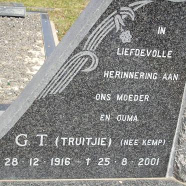 FERREIRA G.T. nee KEMP 1916-2001