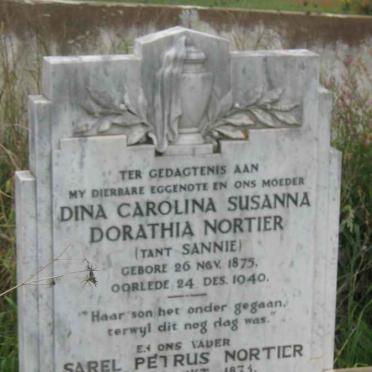 NORTIER Sarel Petrus 1875-1956 &amp; Dina Carolina Susanna Dorathia 1875-1940