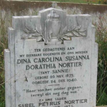 NORTIER Sarel Petrus 1875-1956 &amp; Dina Carolina Susanna Dorathia 1875-1940
