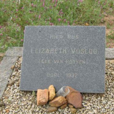 VOSLOO Elizabeth nee VAN ROOYEN -1932