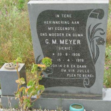 MEYER G.M. nee SIENIE 1906-1978
