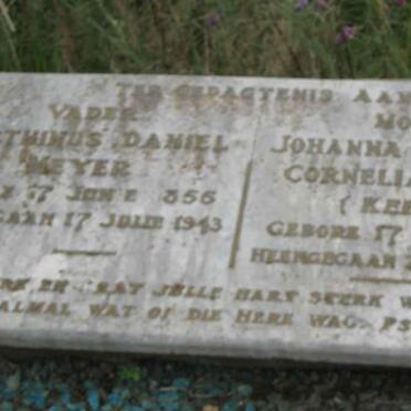 MEYER Marthinus Daniel 1856-1943 &amp; Johanna Magdelena Cornelia KELLER 1866-1934