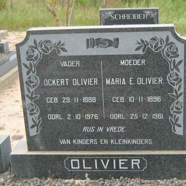 OLIVIER Ockert 1888-1976 &amp; Maria E. 1896-1961