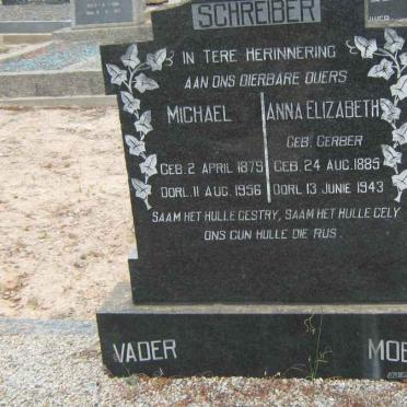 SCHREIBER Michael 1875-1956 &amp; Anna Elizabeth GERBER 1885-1943