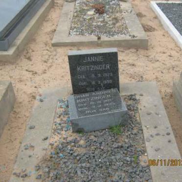 KRITZINGER Jannie 1923-1955 :: KRITZINGER Johan Andries ?-?